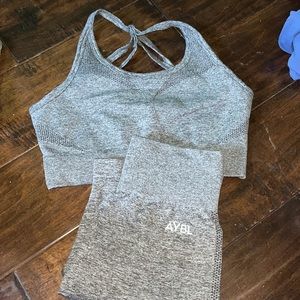 AYBL Cycle shorts and sports bra set Shorts-XS and Sports bra-S